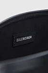 Сумка-торба женская большая черная Balenciaga - логотип. классическая. 80% хлопок, 20% вискоза. Страна производитель: Франция. Уход: специализированная чистка - фото 6