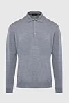 Cesare di Napoli Wool long sleeve polo gray for men - Long sleeve. 100% wool. Closure: Buttons. Country of origin: Italy. Care: specialized cleaning - photo 1