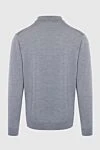 Wool long sleeve polo gray for men Cesare di Napoli - Long sleeve. 100% wool. Closure: Buttons. Country of origin: Italy. Care: specialized cleaning - photo 6