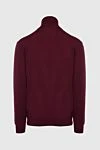 Men's wool golf burgundy Cesare di Napoli - High neck. 100% wool. Country of manufacture: Italy. Care: specialized cleaning - photo 6