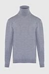 Cesare di Napoli Gray men's wool golf - High neck. 100% wool. Country of manufacture: Italy. Care: specialized cleaning - photo 1