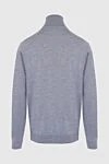 Gray men's wool golf Cesare di Napoli - High neck. 100% wool. Country of manufacture: Italy. Care: specialized cleaning - photo 6