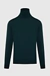 Cesare di Napoli Men's green wool golf - High neck. 100% wool. Country of manufacture: Italy. Care: specialized cleaning - photo 1