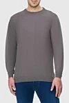 Cesare di Napoli Brown wool jumper for men - 100% wool. Country of manufacture: Italy. Care: specialized cleaning - photo 3