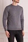 Cesare di Napoli Wool jumper gray for men - 100% wool. Country of manufacture: Italy. Care: specialized cleaning - photo 3