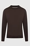 Cesare di Napoli Brown wool jumper for men - 100% wool. Country of manufacture: Italy. Care: specialized cleaning - photo 1