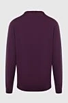 Wool jumper burgundy for men Cesare di Napoli - 100% wool. Country of manufacture: Italy. Care: specialized cleaning - photo 6