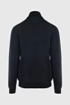 Cesare di Napoli Black wool stand-up jumper for men - High collar stand. 100% wool. Country of origin: Italy. Care: specialized cleaning - photo 7