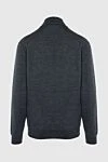 Men's jumper with a high stand-up collar made of wool, gray Cesare di Napoli - High collar stand. 100% wool. Country of manufacture: Italy. Care: specialized cleaning - photo 6