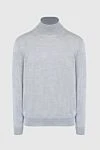 Cesare di Napoli Men's jumper with a high stand-up collar made of wool, gray - High collar stand. 100% wool. Country of manufacture: Italy. Care: specialized cleaning - photo 1