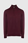 Cesare di Napoli Troyer wool burgundy for men - 100% wool. Closure: Zipper. Country of manufacture: Italy. Care: specialized cleaning - photo 1