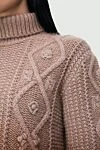 Dior Джемпер коричневый женский - фактурная вязка. 48% шерсть, 20% кашемир, 15% мохер. Страна производитель: Франция. Уход: специализированная чистка - фото 5