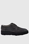 Kiton Gray suede men's shoes - 100% suede. Lace. Interior finish: Leather. Insole: Leather. Heel height: 2.5 cm. Other materials. Country of manufacture: Italy. Care: specialized cleaning - photo 1