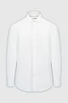 Brunello Cucinelli White cotton shirt for men - 100% cotton. Closure: buttons. Country of manufacture: Italy. Care: specialized cleaning - photo 1