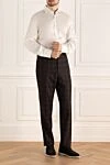White cotton shirt for men Brunello Cucinelli - 100% cotton. Closure: buttons. Country of manufacture: Italy. Care: specialized cleaning - photo 2