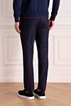 Blue wool pants for men Brunello Cucinelli - 100% wool. drawstring. two back pockets. Country of manufacture: Italy. Care: specialized cleaning - photo 4