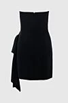 Saint Laurent Платье черное женское - скрытая молния. сборка ткани, вставки шелка. 53% ацетат, 47% вискоза. Страна производитель: Франция. Уход: специализированная чистка - фото 7