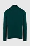 Cesare di Napoli Men's jumper with a high stand-up collar made of wool green - High collar stand. 100% wool. Country of manufacture: Italy. Care: specialized cleaning - photo 7