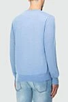 Blue wool jumper for men Cesare di Napoli - 100% wool. Country of manufacture: Italy. Care: specialized cleaning - photo 4