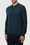 Cesare di Napoli Wool long sleeve polo gray for men - Long sleeve. 100% wool. Closure: Zipper. Country of origin: Italy. Care: specialized cleaning - photo 3