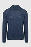 Cesare di Napoli Men's blue wool golf - High neck. 100% wool. Country of manufacture: Italy. Care: specialized cleaning - photo 1