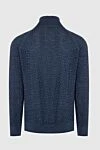 Cesare di Napoli Men's blue wool golf - High neck. 100% wool. Country of manufacture: Italy. Care: specialized cleaning - photo 7