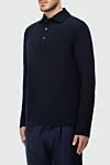 Cesare di Napoli Wool long sleeve polo blue for men - Long sleeve. 100% wool. Closure: Buttons. Country of manufacture: Italy. Care: specialized cleaning - photo 3