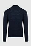 Cesare di Napoli Wool long sleeve polo blue for men - Long sleeve. 100% wool. Closure: Zipper. Country of origin: Italy. Care: specialized cleaning - photo 7