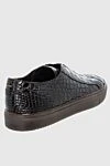 Brown crocodile leather slip-ons for men Doucal`s - lacquer, textured leather. 100% crocodile skin. lacing. height 2 cm. Country of manufacture: Italy. Care: specialized cleaning - photo 4