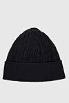 Billionaire Black wool hat for men - Logo Patch. 100% wool. Country of manufacture: Italy. Care: specialized cleaning - photo 3