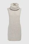 Fabiana Filippi Gray jumper for women - sleeveless, high neck. 57% cashmere, 24% wool, 10% silk, 6% alpaca, 3% polyester. Country of manufacture: Italy. Care: specialized cleaning - photo 1