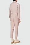 Women's pink wool jumpsuit Fabiana Filippi - zipper, belt. 100% wool. two side pockets. Country of manufacture: Italy. Care: specialized cleaning - photo 4