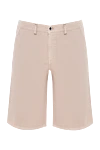 Zilli Beige cotton shorts with elastane for men - 97% cotton, 3% elastane. Fastener: zipper, button. two side pockets, two back pockets. Country of origin: France. Care: specialized cleaning - photo 1