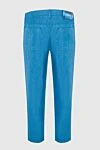 Men's blue linen trousers Zilli - 100% linen. Closure: button, zipper. three side, two back pockets. Country of manufacture: Italy. Care: specialized cleaning - photo 6