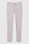 Zilli Men's beige linen trousers - 100% linen. zipper, buttons. Country of manufacture: Italy. Care: specialized cleaning - photo 1