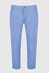 Zilli Men's blue linen trousers - 100% linen. Closure: button, zipper. three side, two back pockets. Country of manufacture: Italy. Care: specialized cleaning - photo 1