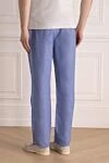 Men's blue linen trousers Zilli - 100% linen. Closure: button, zipper. three side, two back pockets. Country of manufacture: Italy. Care: specialized cleaning - photo 4