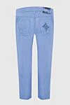 Men's blue linen trousers Zilli - 100% linen. Closure: button, zipper. three side, two back pockets. Country of manufacture: Italy. Care: specialized cleaning - photo 6