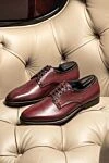 Shoes for men made of leather burgundy Zilli - Logo. 100% leather. Closure: Lace-up. Interior trim: leather. Insole: Leather. Heel height: 2cm. Outsole: Other materials. Country of manufacture: Italy. Care: specialized cleaning - photo 6