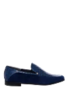 Zilli Blue suede and crocodile leather loafers for men - contrasting inserts, textured leather. 50% crocodile skin, 50% suede. Country of manufacture: Italy. Care: specialized cleaning - photo 1