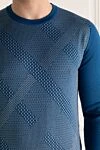 Zilli Cashmere and silk jumper blue for men - Geometric pattern. 60% cashmere, 40% silk. Country of manufacture: Italy. Care: specialized cleaning - photo 5