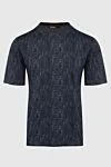 Zilli Black cotton T-shirt for men - picture print. 100% cotton. Country of manufacture: Italy. Care: specialized cleaning - photo 1