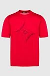 Zilli Red cotton T-shirt for men - logo. 100% cotton. Country of manufacture: Italy. Care: specialized cleaning - photo 1