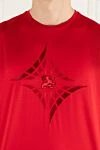 Zilli Red cotton T-shirt for men - logo. 100% cotton. Country of manufacture: Italy. Care: specialized cleaning - photo 5