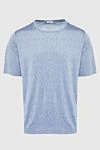 Zilli Blue silk T-shirt for men - melange pattern. 100% silk. Country of manufacture: Italy. Care: specialized cleaning - photo 1