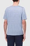 Zilli Blue silk T-shirt for men - melange pattern. 100% silk. Country of manufacture: Italy. Care: specialized cleaning - photo 3