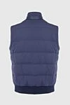 Синий жилет мужской повседневный утеплённый без капюшона Enrico Mandelli - 93% шерсть, 7% кашемир. Молния. Два боковых кармана, два внутренних кармана. Утеплитель: Пух. Страна производитель: Италия. Уход: специализированная чистка - фото 6