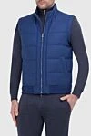 Enrico Mandelli Стёганый жилет мужской тёплый повседневный шерстяной синего цвета
- 93% шерсть, 7% кашемир. Молния. Два боковых кармана, два внутренних кармана. Утеплитель: Пух. Страна производитель: Италия. Уход: специализированная чистка - фото 3
