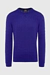 Dalmine Wool, silk and cashmere jumper blue for men - Knit. 42% cashmere, 40% wool, 18% silk. Country of origin: Italy. Care: specialized cleaning - photo 1