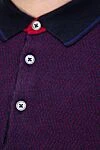 Dalmine Long Sleeve Polo in Silk and Cashmere Violet for men - Contrasting trim. Long sleeve. 70% cashmere, 30% silk. Closure: Zipper. Country of origin: Italy. Care: specialized cleaning - photo 5